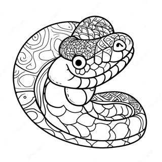 Pagini De Colorat Cu Serpi Colorati Din Jungla Desene De Colorat
