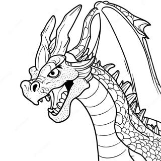 Dragon Realist Înfricoșător Desene De Colorat