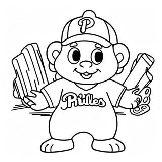 Pagini De Colorat Cu Mascota Draguta A Phillies 79125-21370