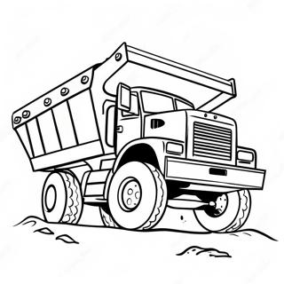 Pagina De Colorat Camion De Gunoi Transportand Pamant 79231 21458