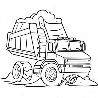Pagina De Colorat Camion De Gunoi Transportand Pamant 79231 21460