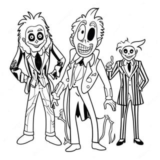 Pagini De Colorat Cu Prietenii Fantomatici Ai Lui Beetlejuice 79411-21599