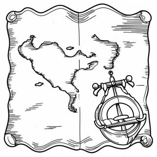 Pagina De Colorat Harta A Comoarei Vintage 79900-21964