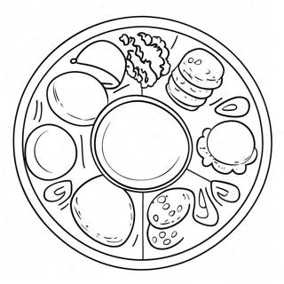 Pagini De Colorat Cu Farfuria De Seder De Paste 79926 21986