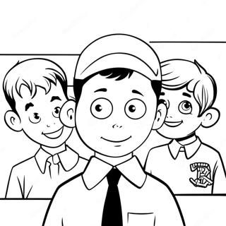 Ryan Cu Prietenii Pagina De Colorat 80082 22105