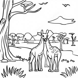 Savanna Africana Majestuoasa Pagina De Colorat 80132-22141