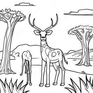 Savanna Africana Majestuoasa Pagina De Colorat 80132-22142