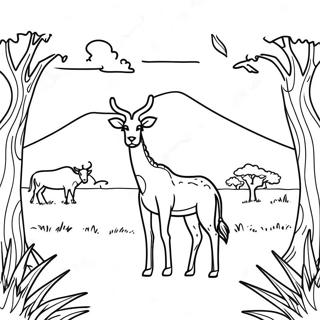 Savanna Africana Majestuoasa Pagina De Colorat 80132-22144