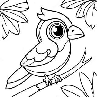 Pagini De Colorat Cu Pasari Tropicale Colorate 80234 22219