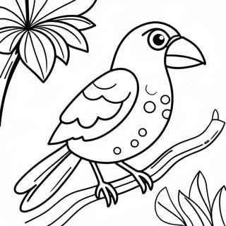 Pagini De Colorat Cu Pasari Tropicale Colorate 80234 22220