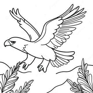 Pagini De Colorat Cu Un Vultur Majestuos In Zbor 80235 22223