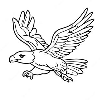 Pagini De Colorat Cu Un Vultur Majestuos In Zbor 80235 22224