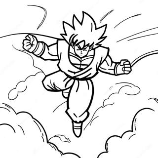 Goku Zburand Cu Nimbus Pagina De Colorat 8027 2596