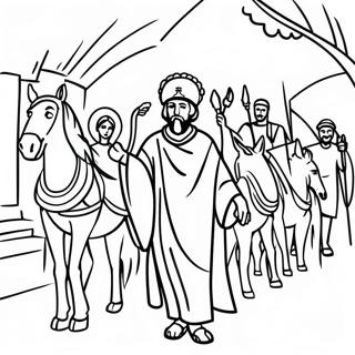 Pagini De Colorat Cu Procesiunea De Duminica Floriilor 80364 22327