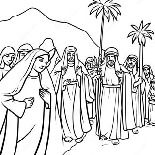 Pagini De Colorat Cu Procesiunea De Duminica Floriilor 80364 22328