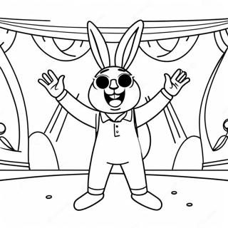 Pagini De Colorat Cu Bad Bunny Cantand Pe Scena 80414-22358