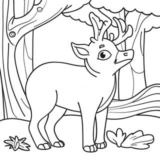 Pagini De Colorat Cu Animale Majestuoase Din Padure 80568-22487