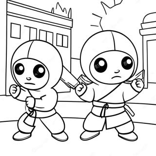 Pagini De Colorat Cu Spioni Ninja Furisi In Actiune 80722 22606