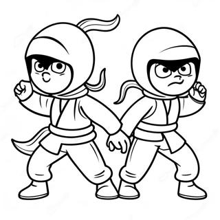 Pagini De Colorat Cu Spioni Ninja Furisi In Actiune 80722 22608