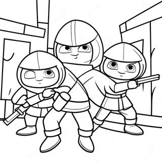 Pagini De Colorat Cu Misiunea Curajoasa A Spionilor Ninja 80723 22610