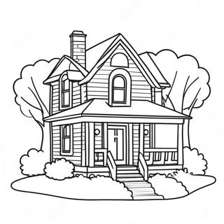Pagina De Colorat Cu Casa 80796-22654