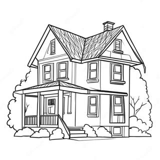 Pagina De Colorat Cu Casa 80796-22656