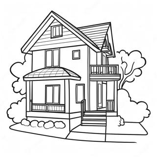 Pagina De Colorat Cu Casa Moderna 80798 22661