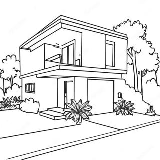 Pagina De Colorat Cu Casa Moderna 80798 22662