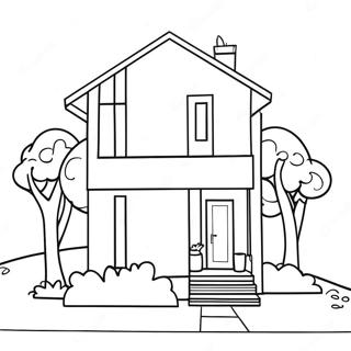 Pagina De Colorat Cu Casa Moderna 80798 22663