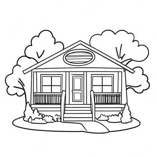 Pagina De Colorat Cu Bungalow Fermecator 80799-22665