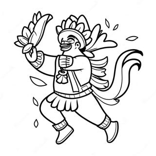 Pagina De Colorat Cu Peso Pluma Dansand Pe O Floare 80980 22805