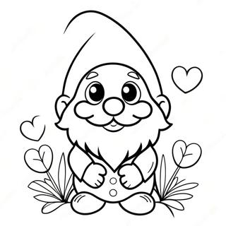 Desen De Colorat Cu Gnomul De Valentine 81079-22876