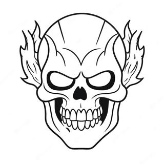 Pagina De Colorat Cu Masca Craniului Lui Ghost Rider 81444 23172