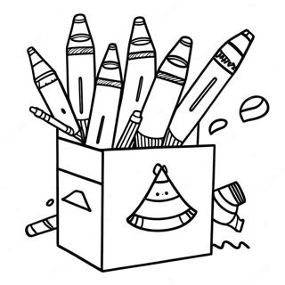 Pagini De Colorat Cu Cutii De Creioane Fanteziste 81571-23267