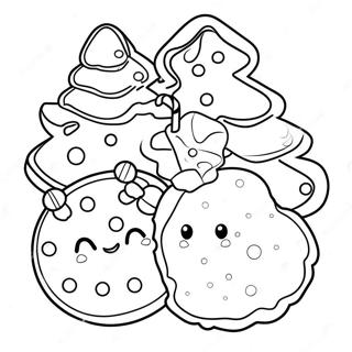 Pagini De Colorat Cu Biscuiti Draguti In Forma De Brad De Craciun 81649 23326