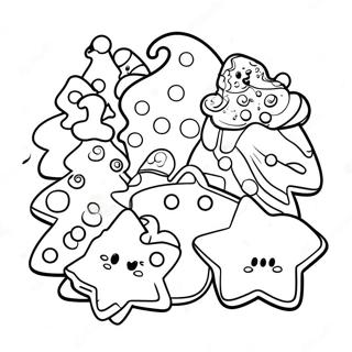 Pagini De Colorat Cu Biscuiti Draguti In Forma De Brad De Craciun 81649 23328