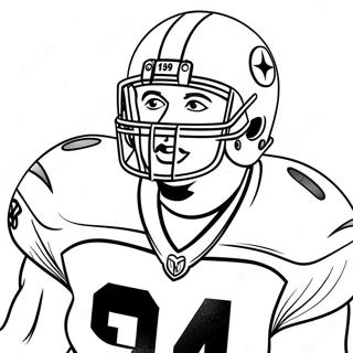 Jucatorul Pittsburgh Steelers In Actiune Pagina De Colorat 81879-23500