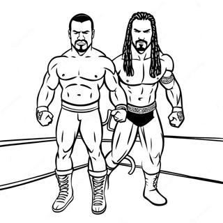 Pagini De Colorat Cu Campionii Wwe Tag Team 81907-23530