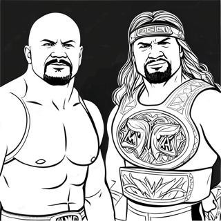 Pagini De Colorat Cu Campionii Wwe Tag Team 81907-23531