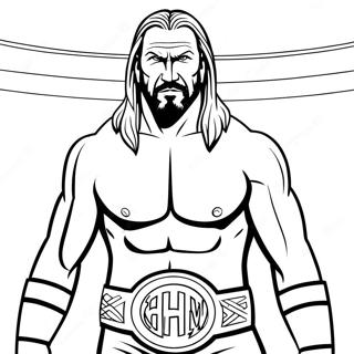 Pagini De Colorat Cu Triple H In Ring 81933 23549