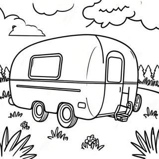 Pagina De Colorat Cu Camper Colorat In Natura 82009 23601
