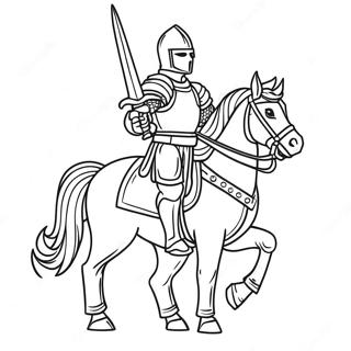 Pagina De Colorat Cu Cavaler Medieval Fermecator 82034-23618
