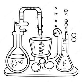 Pagina De Colorat Distractiva Din Laboratorul De Chimie 82085-23657