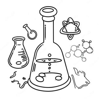Pagina De Colorat Distractiva Din Laboratorul De Chimie 82085-23658