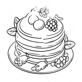 Pagina De Colorat Clatite Pufoase Cu Fructe De Padure 82136 23700