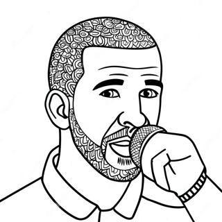 Drake Cu Un Microfon Pagina De Colorat 82446 23973