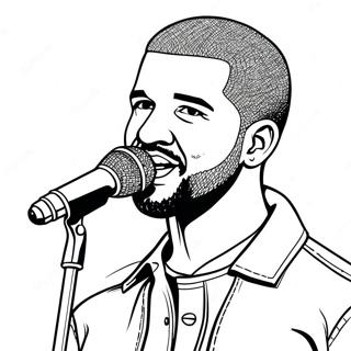 Drake Cu Un Microfon Pagina De Colorat 82446 23974
