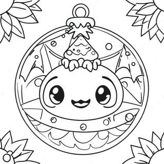 Pagina De Colorat Cu Ornament De Broderie De Craciun Festiv 82522 24028