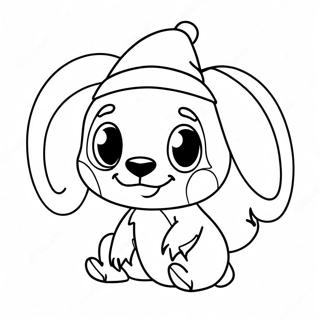 Pagina De Colorat Cu Broderie De Craciun Draguta Cu Palarie De Mos Craciun 82523 24030