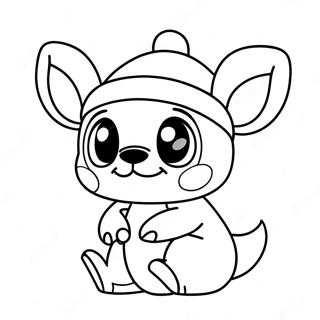 Pagina De Colorat Cu Broderie De Craciun Draguta Cu Palarie De Mos Craciun 82523 24032